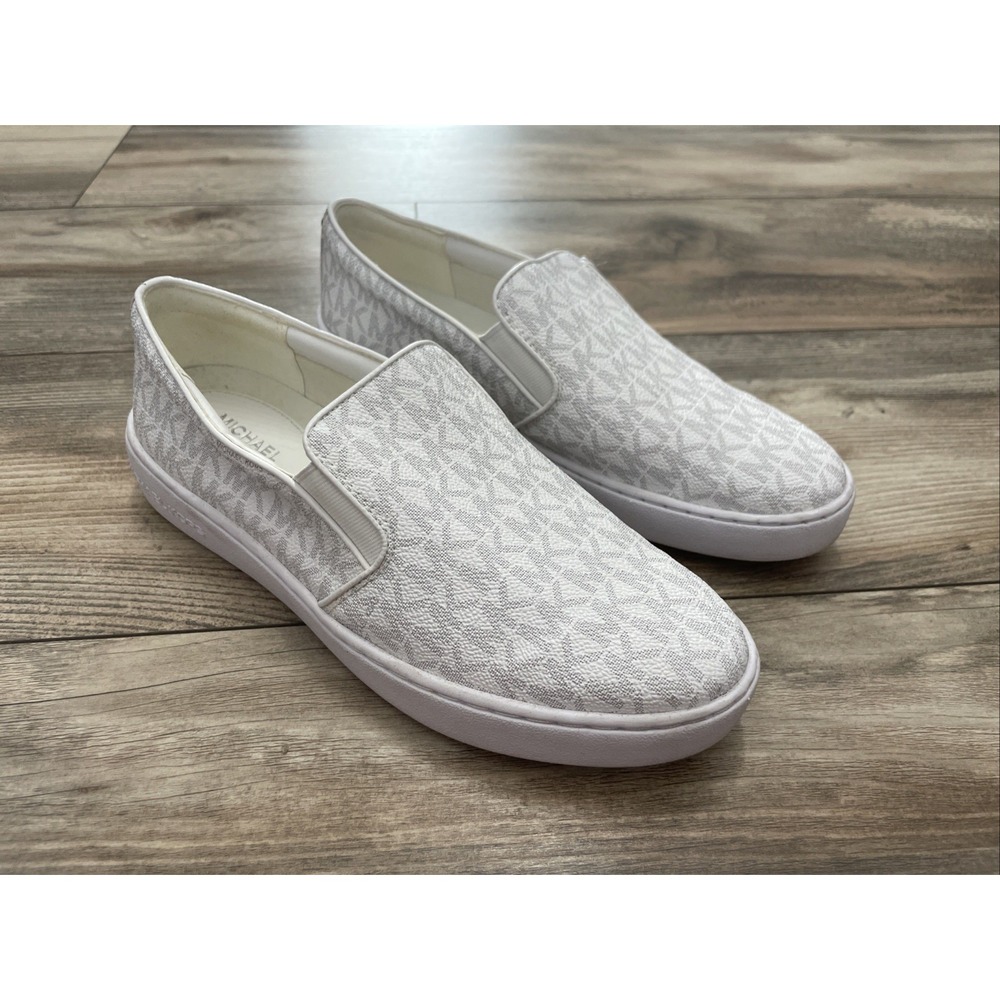 MICHAEL Michael Kors Keaton Slip-On Sneaker, Women's Size 7.5 M, White MSRP $115